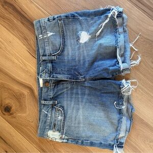 Joe's Jeans Light Blue Distressed Denim Shorts